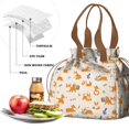 thumbnail image 4 of Cartoon Corgi Drawstring Lunch Bag Women - Drawstring Lunch Bag Insulated for Work Office - Stain-Resistant Large Lunchbags for Women with Multi-Pockets, 4 of 6