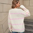 thumbnail image 2 of SWSMCLT Women's Long Sleeve Pullover Sweater Knitted Winter Spring Knitwear Holiday Crew Neck Pullover Sweaters Apricot Medium, 2 of 2