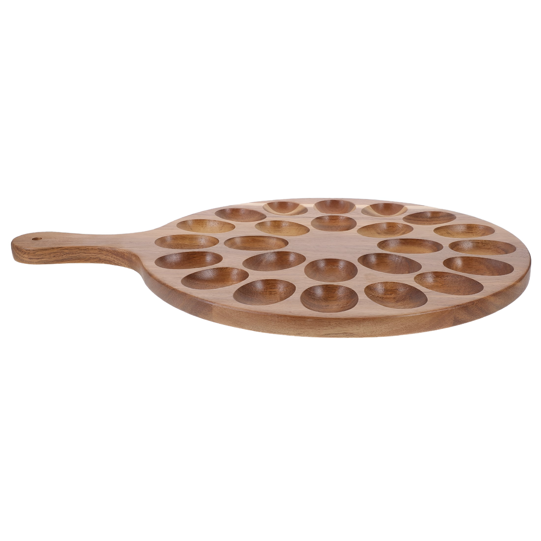 ACDANC 2026 New 1Set Brown Acacia Wood Rectangular Deviled Egg Platter Tray for Hotels for Home,Restaurant,Cafe,Party
