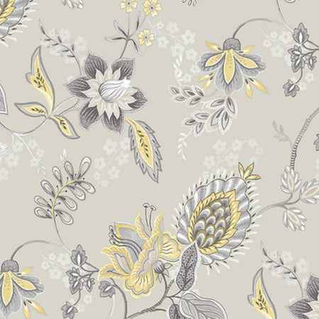 Manhattan Comfort Emma Jacobean Floral Wallpaper