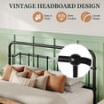 thumbnail image 5 of Amolife King Size Bed Frame, Metal Platform Bed with Vintage Headboard&Footboard, No Box Spring Required, Easy Assembly, Black, 5 of 7