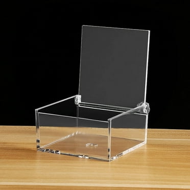 BERTDOMD Clear Acrylic Box with Lid Transparent Mini Display Case for Small Items Jewelry Collectibles Multi-Purpose Square Container for Home or Office Use