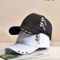 thumbnail image 2 of Gorra De Béisbol Decorada Con Cadena De Anillo, Gorra De Sol Casual Y Sencilla Para Parejas Kpop, Gorras De Papá Unisex Para Mujeres Y Hombres, 2 of 3