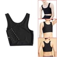 thumbnail image 2 of Women's Les Lesbian Tomboy Slim Fit Short Vest Chest Binder Tops, 2 of 6