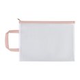 thumbnail image 1 of Bolsa de malla con cremallera, tamaño carta A4, de plástico transparente, impermeable, para guardar documentos, para viajes, escuela y oficina., 1 of 8