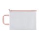 thumbnail image 1 of Bolsa de malla con cremallera, tamaño carta A4, de plástico transparente, impermeable, para guardar documentos, para viajes, escuela y oficina., 1 of 8
