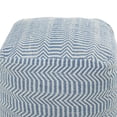 thumbnail image 4 of DecMode Blue Fabric Pouf, 4 of 9