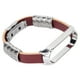 thumbnail image 3 of Correa de Cuero retro Bling Bling marrón plateado, 3 of 12