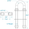 thumbnail image 6 of Seachoice Stainless Steel Bow Eye, 1/2 In. X 4-3/4 In. Thread, 6 of 6