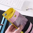thumbnail image 3 of Jinsinto B5 Size Double Zipper 2 Pocket Pencil Bag, Transparent, Yellow, 3 of 5