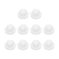 10pcs Hole Plug 1/4 Inch (6mm) Button Plugs Fit for 4mm Hole, Snap in Locking Hole Tube Plug Gel, White