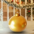 thumbnail image 6 of 24 Inch Giant PVC Inflatable Christmas Ball Ornaments, Outdoor Large Xmas Blow Ball Decorations for Christmas Themed Party Ornaments (1 PC, Gold), 6 of 7