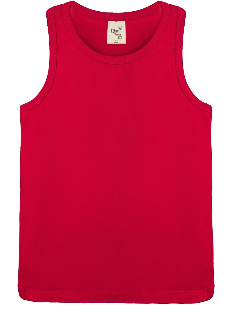 Lilax Girls' Racerback Tank Top Red 9 Years - Walmart.com