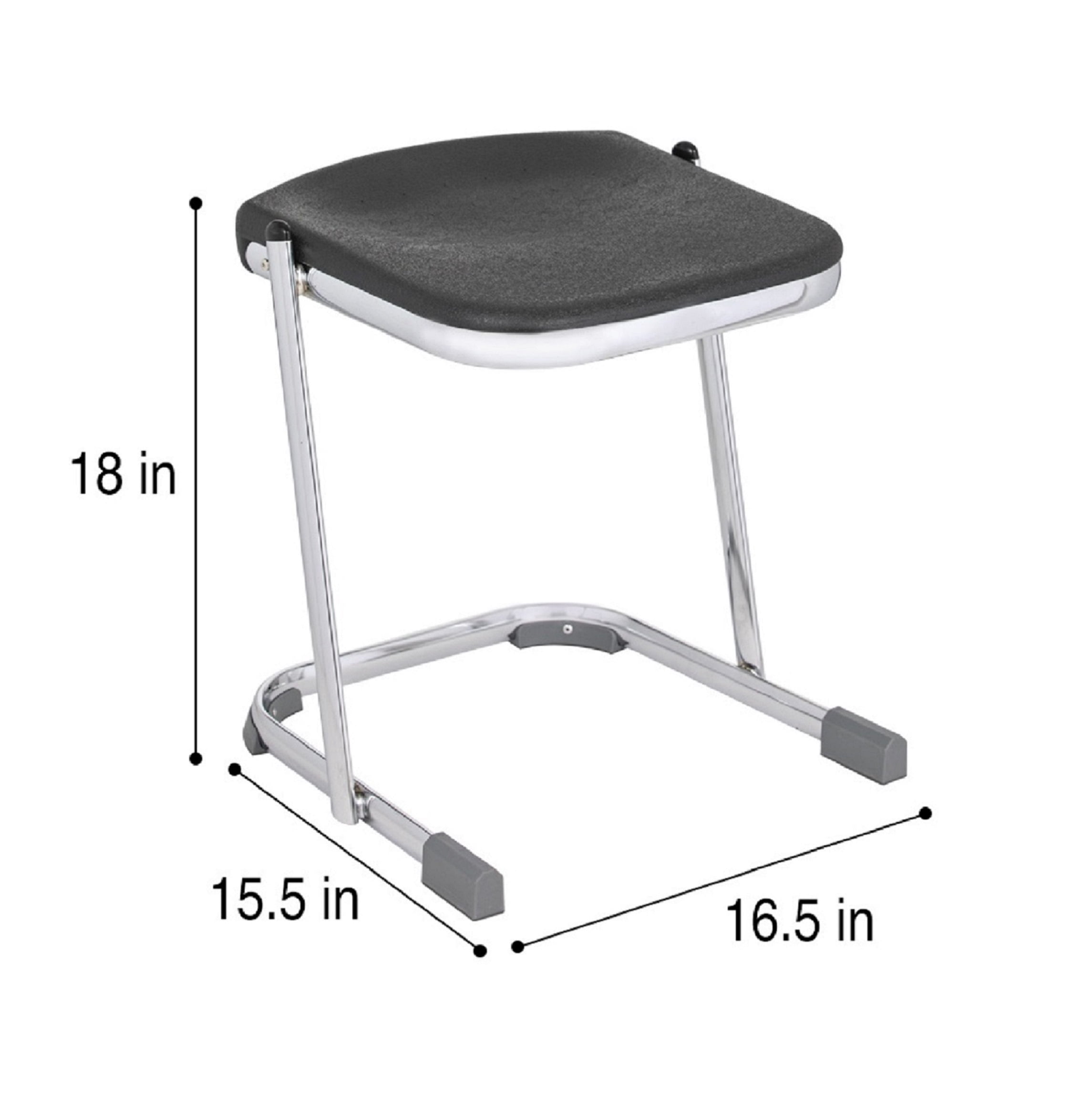 Hampden Furnishings Osiris Collection 18" Science Stool, Pack of 2