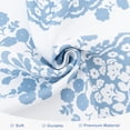 thumbnail image 4 of DriftAway Samantha Pinch Pleat Thermal Room Darkening Back Tab Window Curtains Floral Damask Medallion Pattern 2 Panels, 30" x 84 " Blue, 4 of 6
