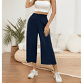 thumbnail image 3 of SOMER Wide Leg Pants Woman Cropped Trousers Comfortable Loose Lounge Pants for Women Casual Work, 3 of 7