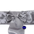 thumbnail image 3 of MDS Pack of 10 Satin Chair Sashes Bow Sash for Wedding and Events Decor -Silver gray, 3 of 8