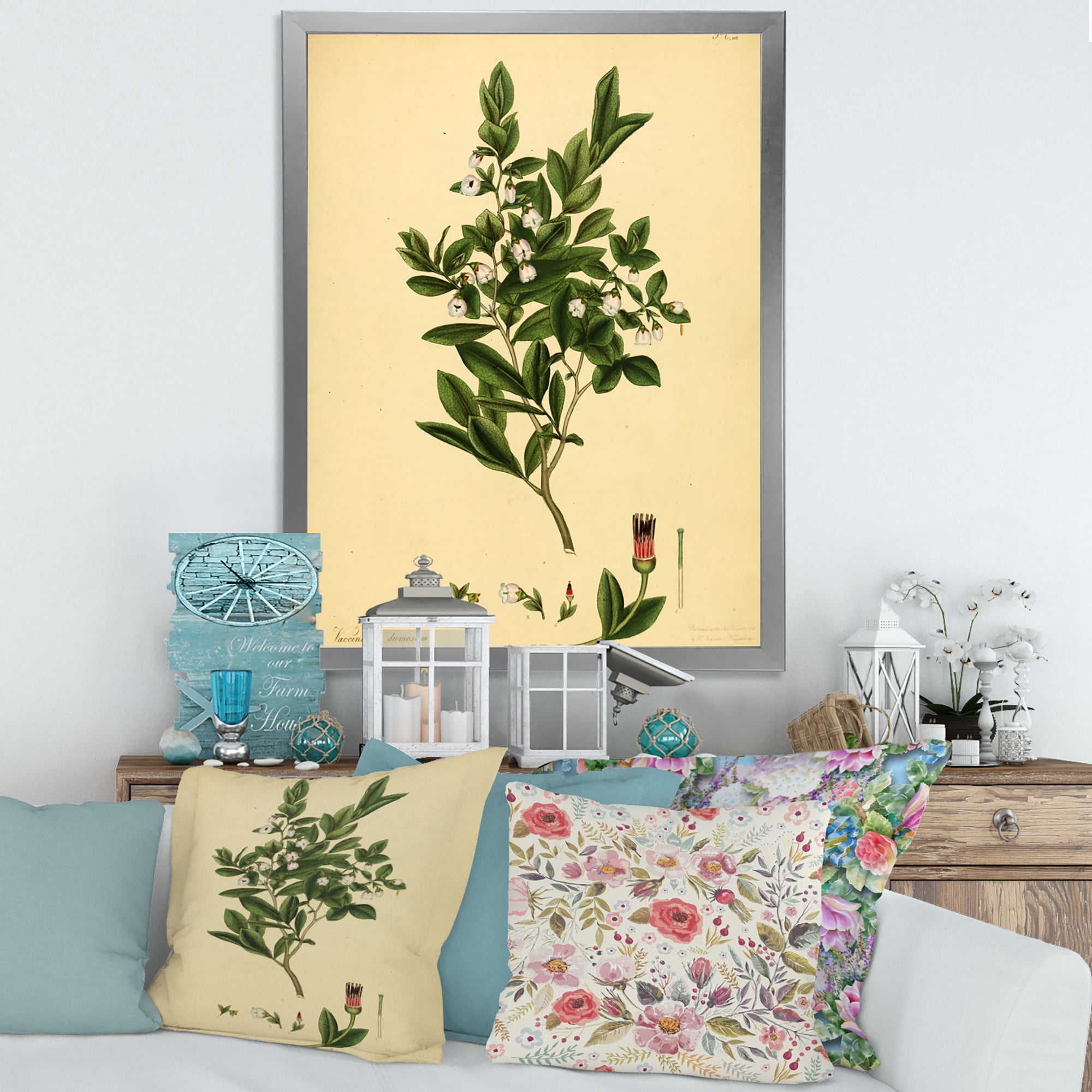 Designart 'Ancient Plant Life XXV' Traditional Framed Art Print