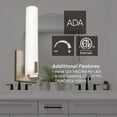 thumbnail image 4 of AFX Bowen 1-light Satin Nickel LED Wall Sconce, White Acrylic Shade, 4 of 10