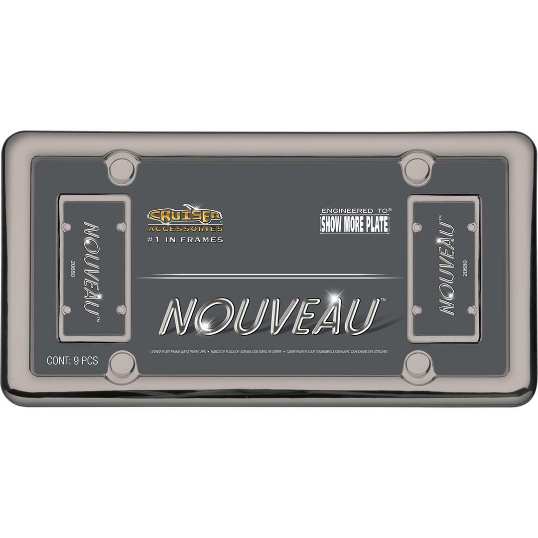 Nouveau License Plate Frame, Black Chrome - image 2 of 3