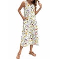 thumbnail image 4 of Fantaslook Long Tank Dresses for Women Summer Sleeveless Button Down Dress Casual Loose Beach Vacation Sundress, 4 of 8