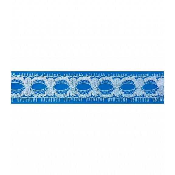 Trimplace White 7/8" Beading Galoon Raschel Lace