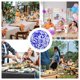 thumbnail image 5 of 16Pcs Manteles Redondos Desechables Azules, 13" Decoraciones de Mesa con Brillos Metálicos, 5 of 6