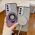 thumbnail image 5 of Magnetic Case for Samsung Galaxy A35 5G Case Sparkle Cute with Stand Phone Case Slim Clear Glitter Bling Card Shockproof Protective Women Girls TPU Case for Samsung Galaxy A35 5G Blue YD, 5 of 7
