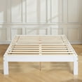 thumbnail image 2 of Subrtex 12" Solid Wood Platform Bed Frame with Wooden Slats, White, Full, 2 of 8