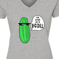 thumbnail image 4 of Inktastic I'm Kind of a Big Dill Pickle with Sunglasses Women's V-Neck T-Shirt, 4 of 5