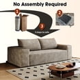 thumbnail image 5 of Leumius 71" Cloud Couch,3 Setaser Sofa with Deep Seat,Boneless Couch Sofa with 2 Pillows for Living Room,No Assembly Required,Camel, 5 of 8