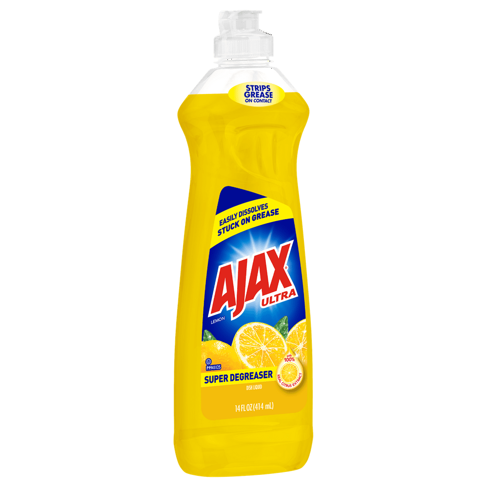 Ajax Ultra Triple Action Liquid Dish Soap, Lemon 14 fluid ounce