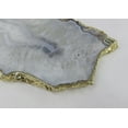 thumbnail image 3 of Grey Agate Cheese Board Organic Handmade with Elegant Gold Edge: Perfect Table Centrepiece & Home Decor, 3 of 8