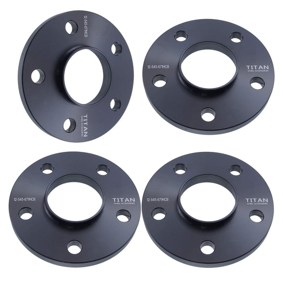 12mm Titan Wheel Spacers for Mazda RX7 RX8 Miata | 5x114.3 | 67.1 Hubcentric | Set of 4
