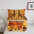 thumbnail image 5 of Manfei Rustic Giraffe Full Size Comforter Sets,Vintage Wildlife Bedding Comforter Set,Orange Brown,Light Gray Reversible,3-Piece,1 Comforter and 2 Pillowcases, 5 of 7
