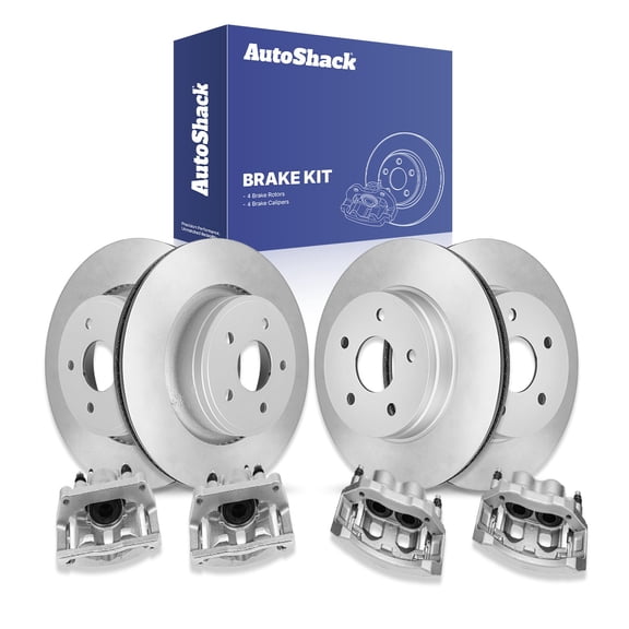AutoShack Front Vented & Rear Vented Brake Rotors   Calipers 8-PC Brake Kit Replacement for 2002-2005 Dodge Ram 1500 2004-2006 Dodge Durango