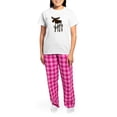 thumbnail image 4 of CafePress - Alaska Moose Women's Light Pajamas - Women's Short Sleeve Print T-Shirt and Pants Light Cotton Pajama Set, 4 of 7