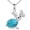 Turquoise, variant on YAFEINI Cat/Dog/Phoenix/Eagle/Whale/Shark/Puffin/Starfish/Chicken/Butterfly/Owl/Bee/Frog/Seahorse Necklace Sterling Silver Animal Pendant Jewelry Gift for Women