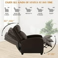 thumbnail image 4 of CL.HPAHKL Recliner Chair, Adult High-Density Sponge Cushion and PU Leather Reclining Chair for Living Room, Bedroom, Home Office, 4 of 7