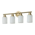 thumbnail image 2 of Modern 4-Light Gold Vanity Light with Frosted Glass Shade for Bathroom Hallway Lighting or Mirror Lamp, 2 of 6