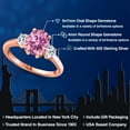 thumbnail image 2 of Gem Stone King 18K Rose Gold Plated Silver Pink Moissanite and White Topaz Engagement Ring for Women | 2.66 Cttw | Oval 9X7MM | Gemstone Birthstone | Size 9, 2 of 6