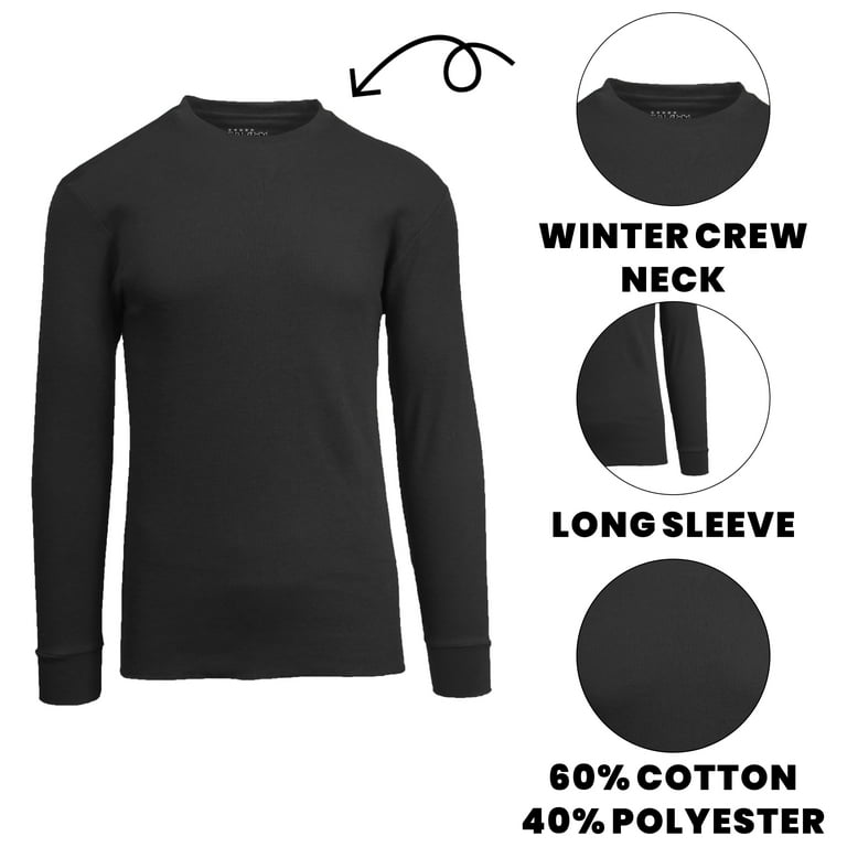 3 Pack Men s Long Sleeve Thermal Shirts S 5XL Shop 2024 Deals Walmart