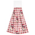 thumbnail image 7 of Yayeee Kitchen Hanging Hand Towels Set of 2 with Loop Bathroom Absorbent Tie Towel, Pink Christmas Santa Pattern, 7 of 7