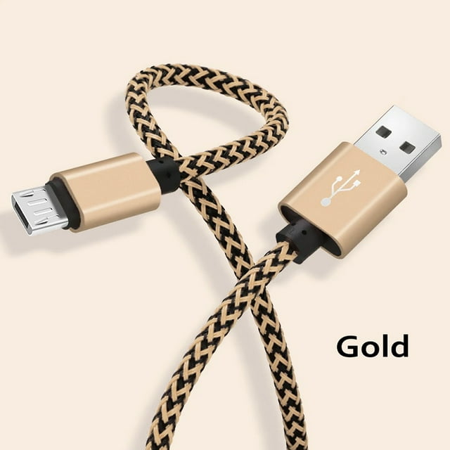 USB A To Micro Cable 2.4A Fast Chagring Cable Nylon Braided For Xiaomi Huawei Samaung Galaxy A3 A5 Android Phone Accessories