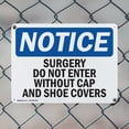 thumbnail image 5 of (2 Pack) Surgery Do Not Enter Without Cap And Shoe Covers OSHA Notice Sign, 5 of 8