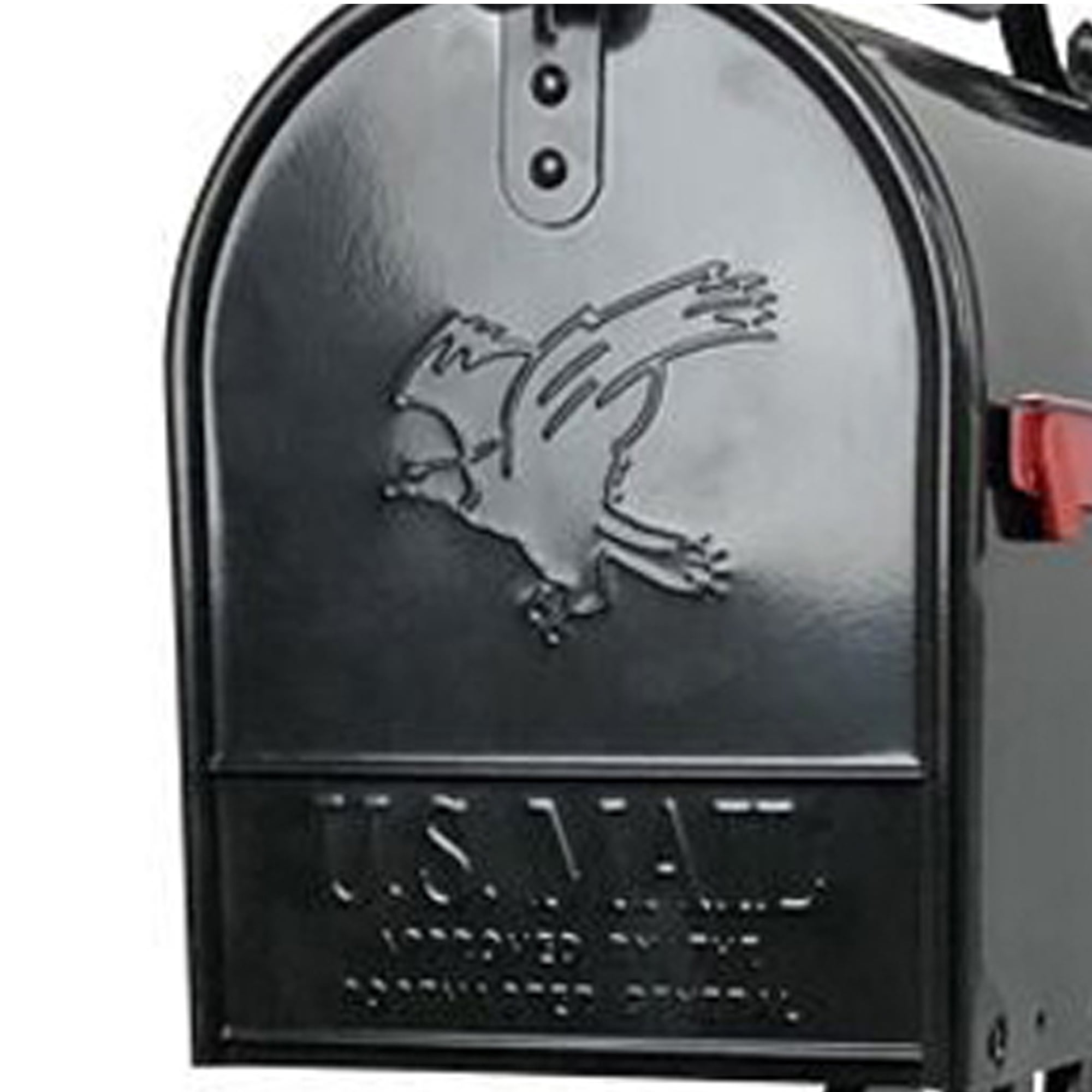 Large Mailbox and Decorative Post System with Number Plate