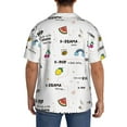 thumbnail image 7 of PAYOHTO Cute Teenager Girls Pattern Mens Hawaiian Casual Short-sleeved Shirt Tropical Summer Beach Button Down Shirts, 7 of 7