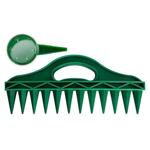 Oferta por tiempo limitado!Perforadora de agujeros para siembra, herramienta de jardín para plantar bulbos, vegetales y ajo, 12 agujeros