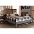 thumbnail image 7 of Baxton Studio Rina Modern and Contemporary Dark Grey Fabric Upholstered and Ash Walnut Brown Finished Wood Queen Size, 7 of 7
