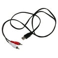 thumbnail image 5 of 1.5m USB A Male to 2x RCA Phono Male AV Cable Lead PC TV Aux Audio Video Adapter, 5 of 8